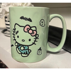 Hello Kitty Frankenstein Halloween Mug Mint Green